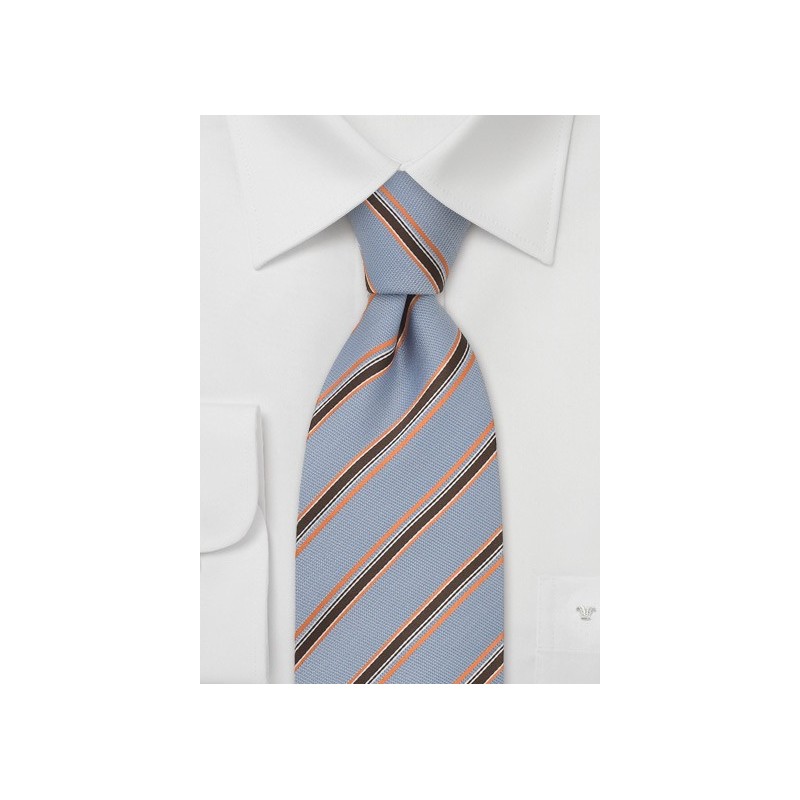 Blue Striped Tie by Tie Designer Chevalier