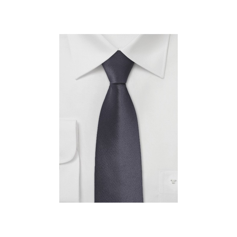 Dark Gray Skinny Tie