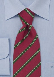 Repp-Stripe Silk Tie by Atkinsons