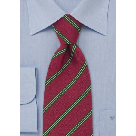 Repp-Stripe Silk Tie by Atkinsons