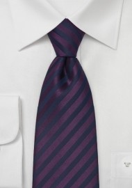 Eggplant Purple Silk Tie in Extra Long Length