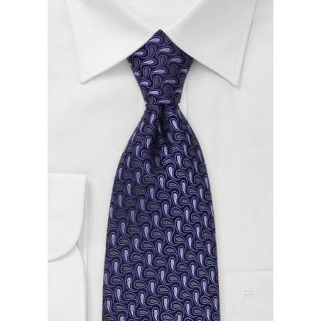 Purple Paisley Necktie by Chavalier