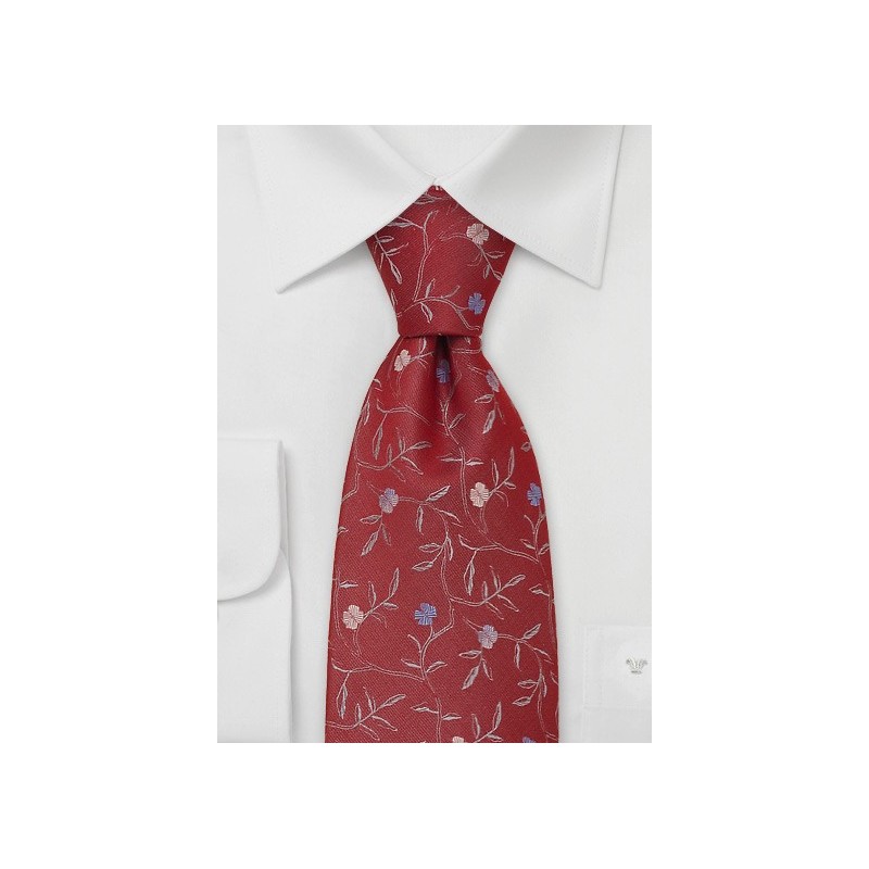 Red Designer Tie by Chevalier