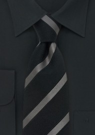 Italian Designer Tie in Black and Silver