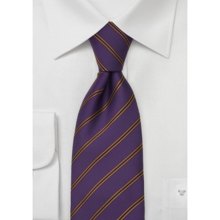 Lavender Purple Striped Necktie
