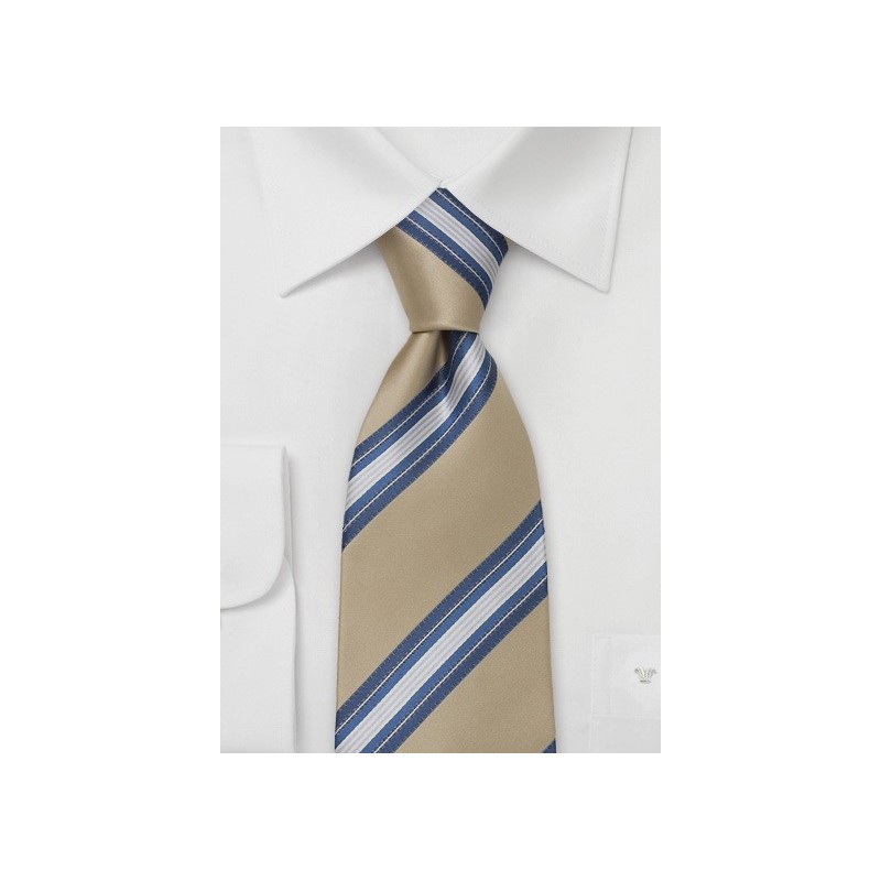 Champagne and Blue Tie by LACO