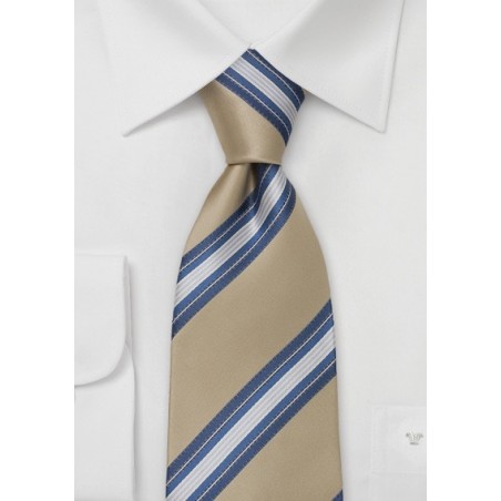 Champagne and Blue Tie by LACO