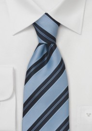 Powder-Blue Striped Silk Tie by LACO