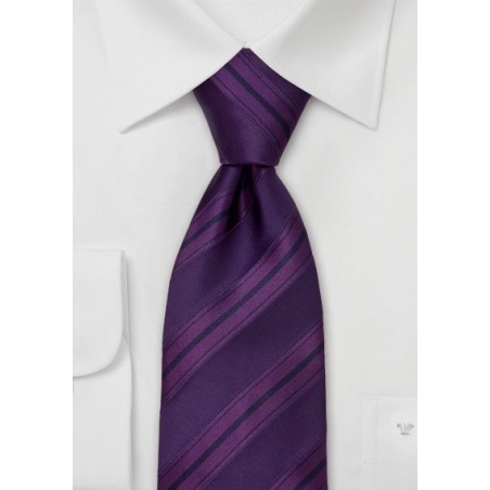 Purple Striped Necktie by Laco