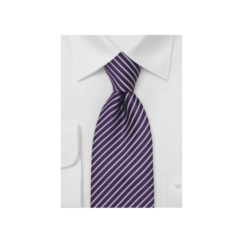Purple and Lavender Striped Tie