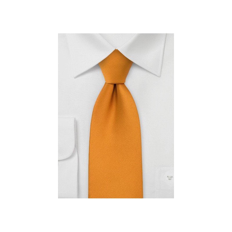 Solid Amber Orange Necktie