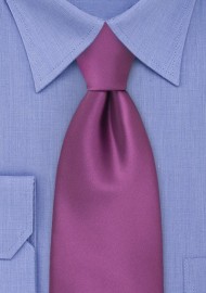 Solid Dark Lilac Purple Necktie