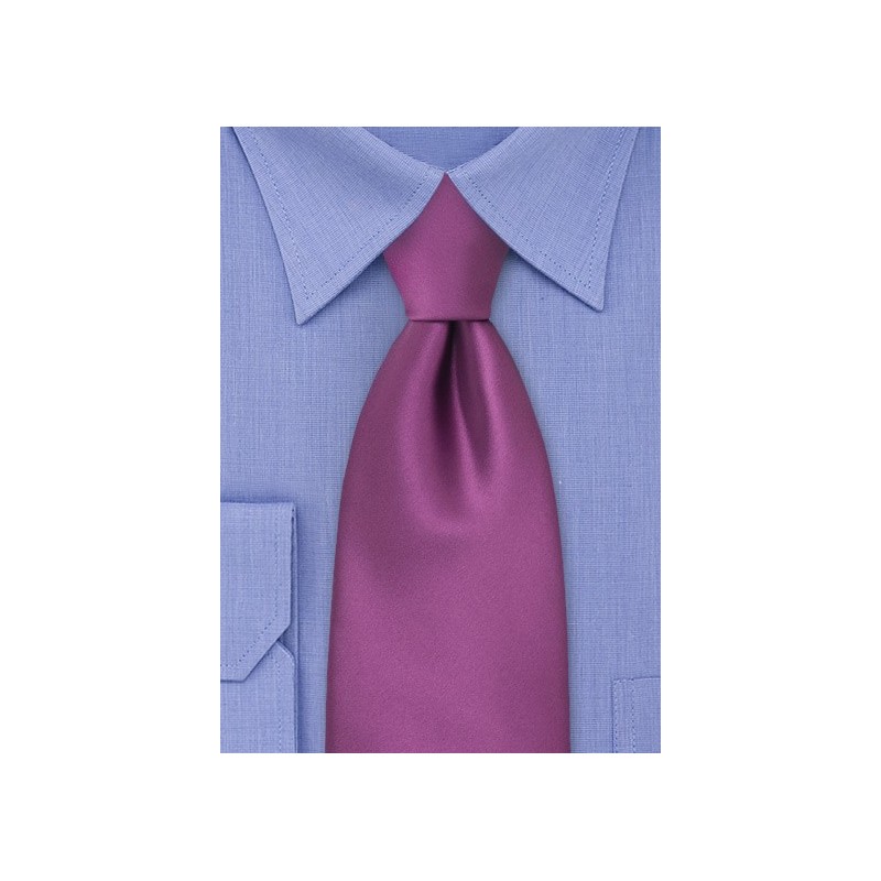 Solid Dark Lilac Purple Necktie