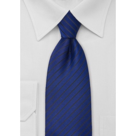 Striped Necktie in Egyptian Blue