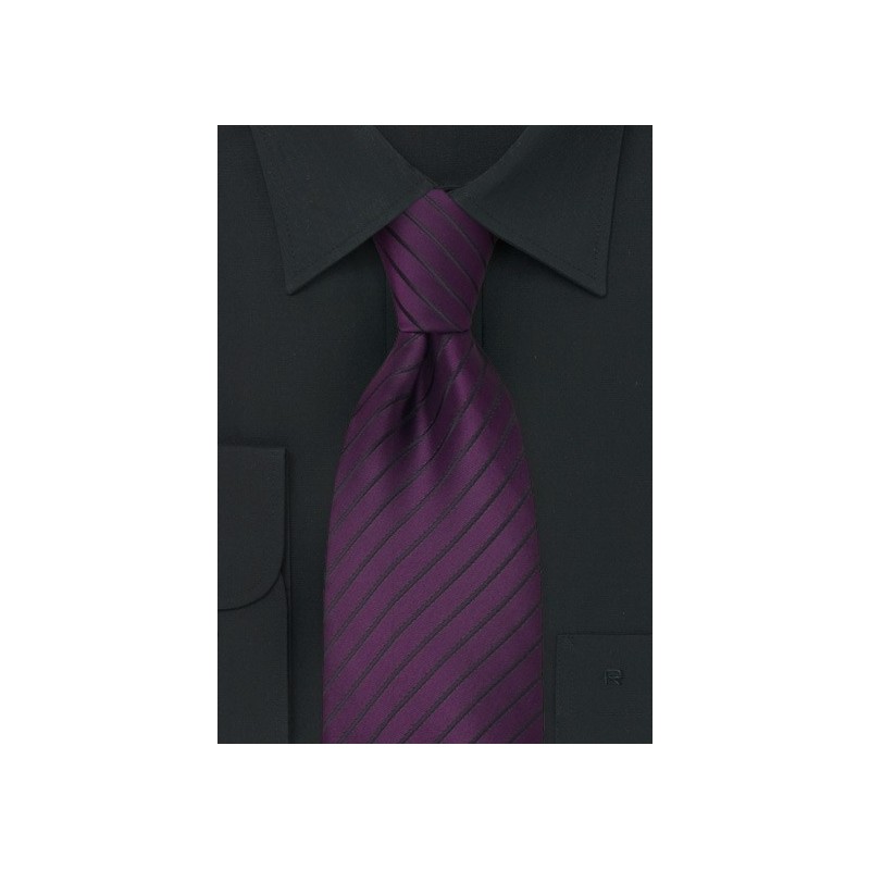 Purple and Black Mens Tie