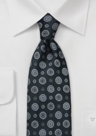 Charcoal Gray Designer Tie by Chevalier