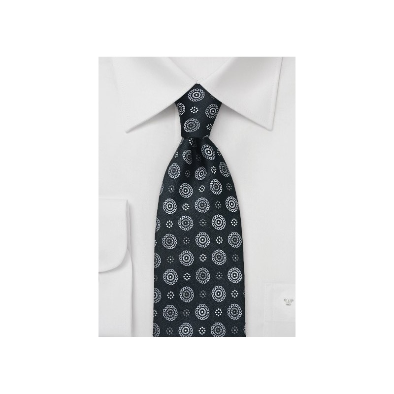 Charcoal Gray Designer Tie by Chevalier