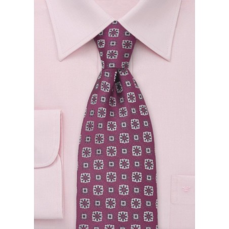 Dark Pink Silk Tie by Chevalier