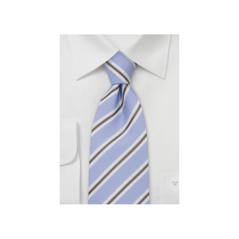 Light Blue Striped Tie by Cavallieri