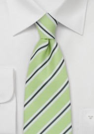 Lime-Green Striped Tie by Cavallieri