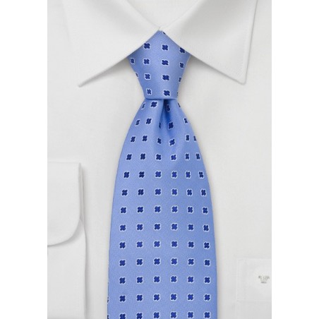 Light Blue Silk Tie by Designer Chevalier