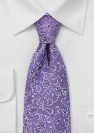 Lavender Silk Tie by Designer Chevalier