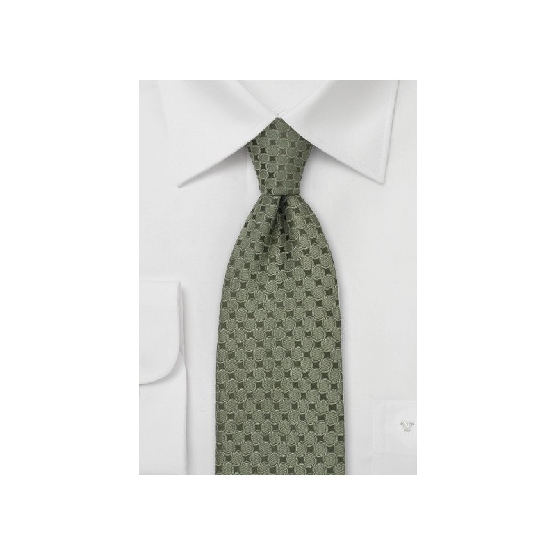Sage Green Designer Necktie by Chavalier