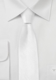 Trendy White Skinny Tie