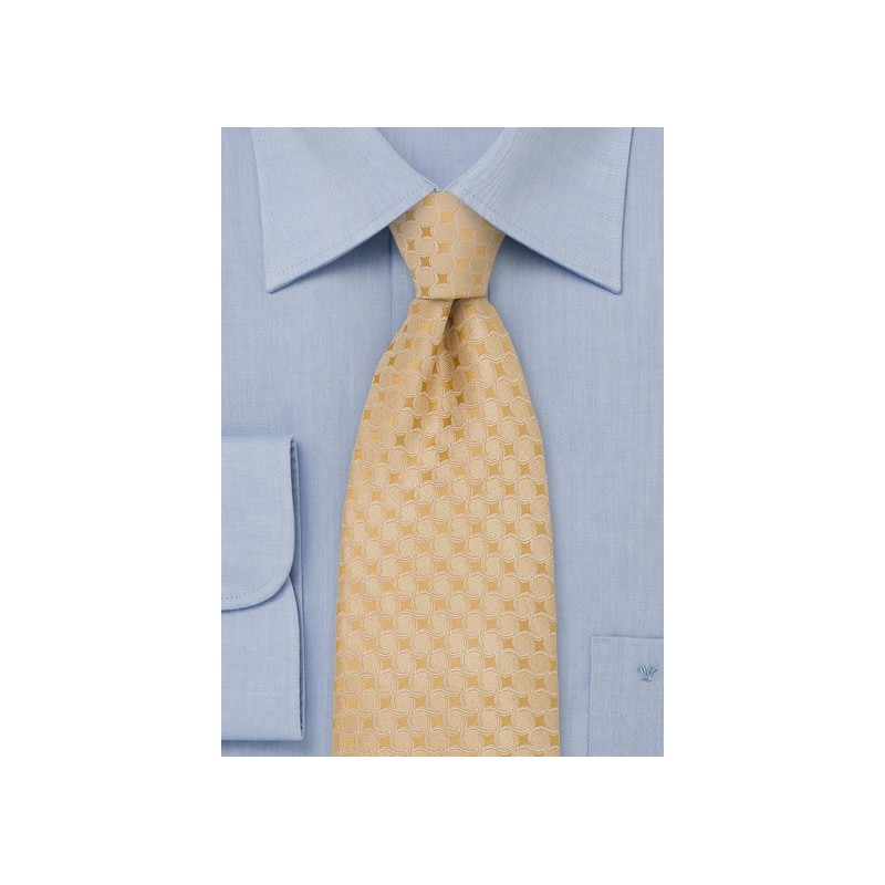 Cream-Yellow Silk Tie by Chevalier
