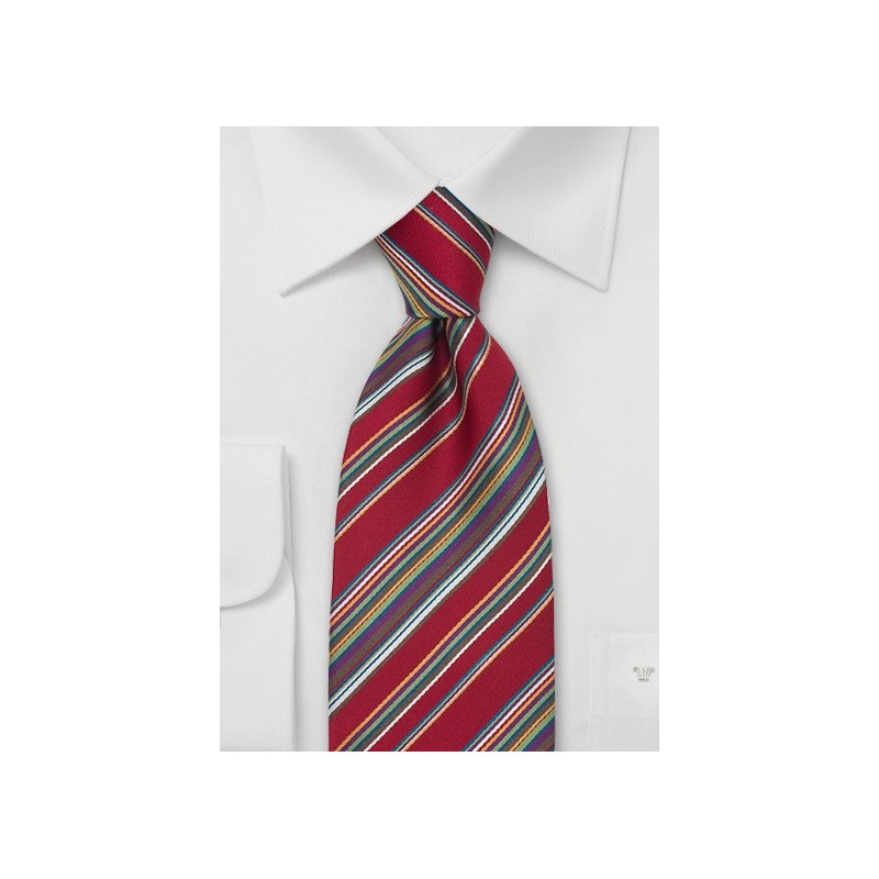 Colorful Red Tie by Cavallieri