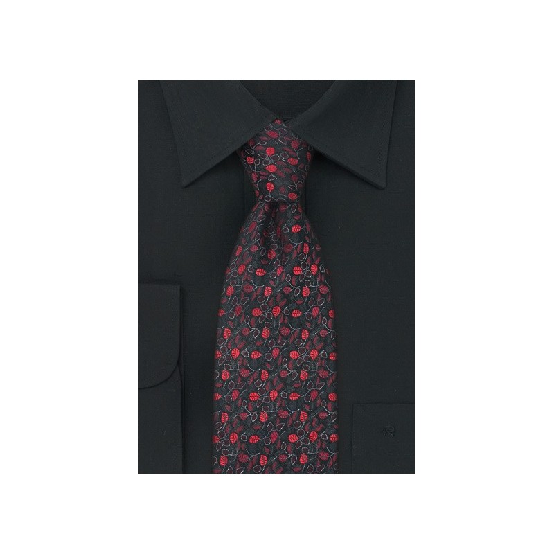 Black and Red Silk Tie by Chevalier