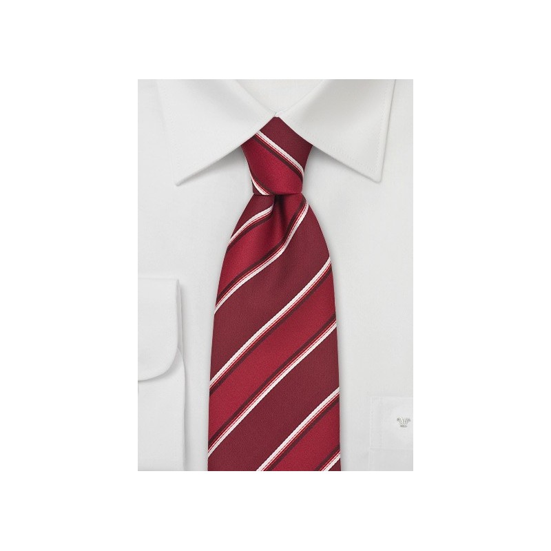 Red and White Striped Necktie