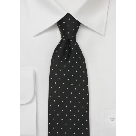 Black & White Polka Dot Tie