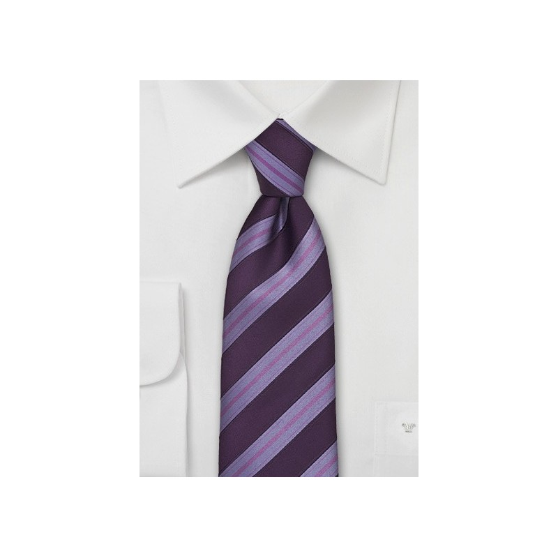 Silk Tie in Violet and Lavender