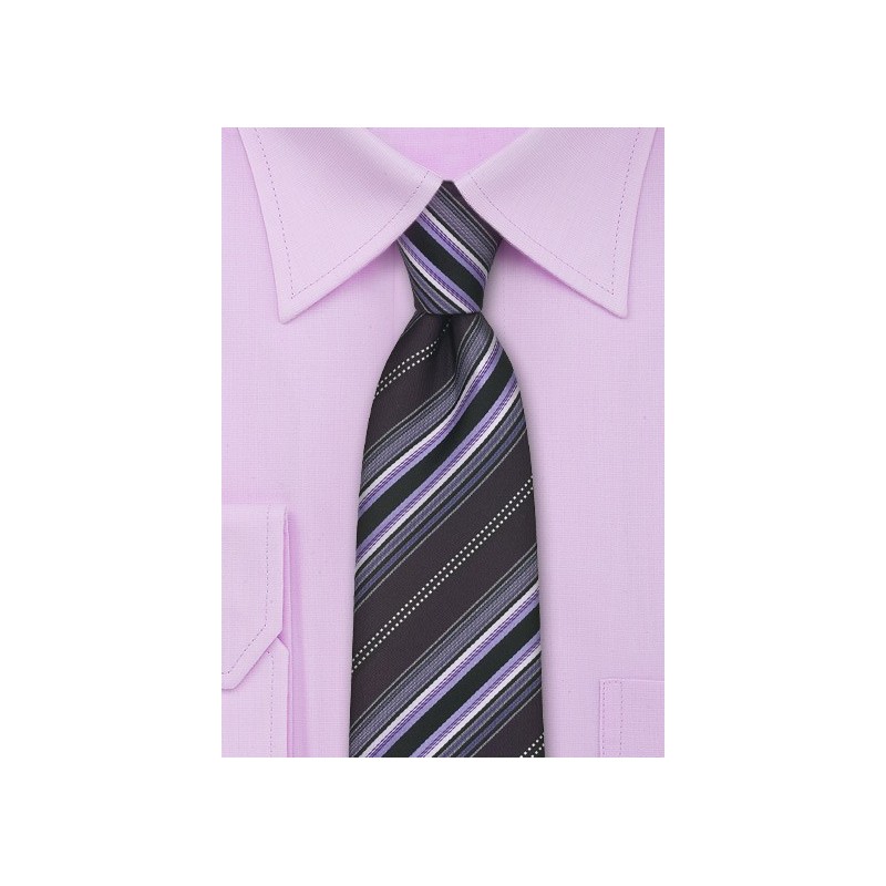 Modern Purple Silk Necktie