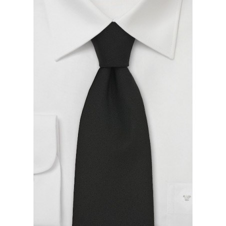 Traditional Black Silk Tie