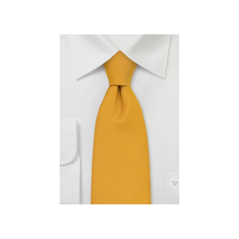 Solid Saffron Yellow Necktie