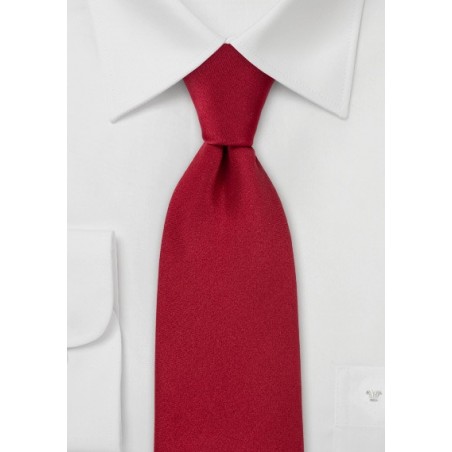 Solid Color Cherry Red Tie