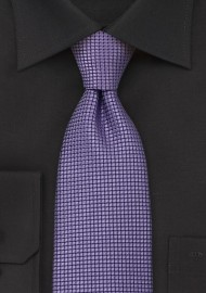 Purple Patterned Silk Tie
