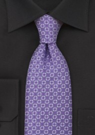 Foulard Silk Tie in Lilac Purple