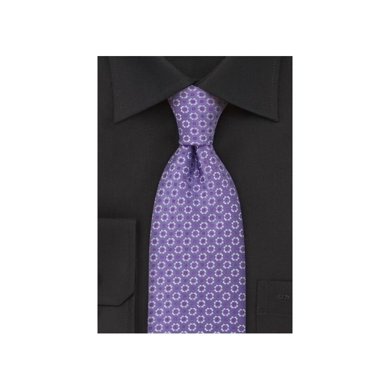 Foulard Silk Tie in Lilac Purple