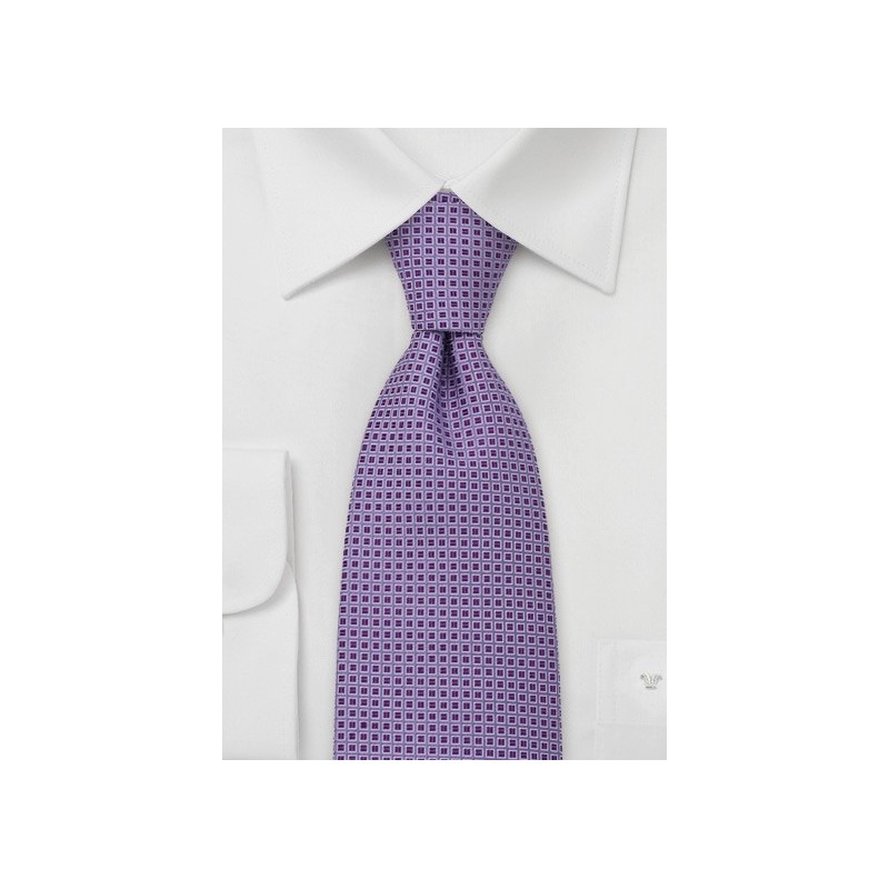 Lavender Tie with Purple Checks