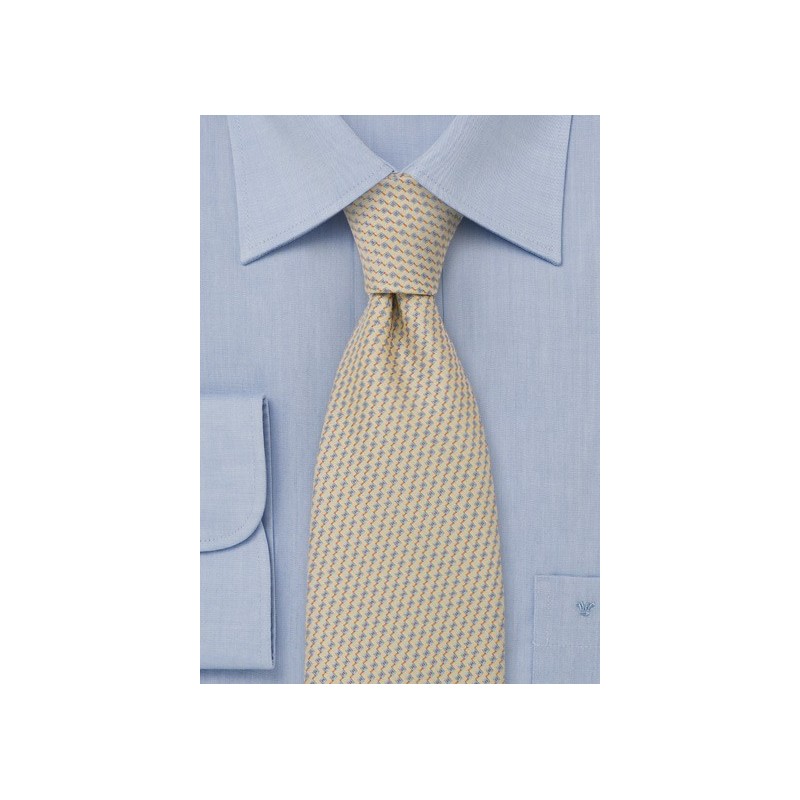 Pastel Yellow and Light Blue Necktie