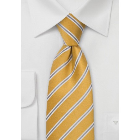 Golden Yellow and Gray Necktie