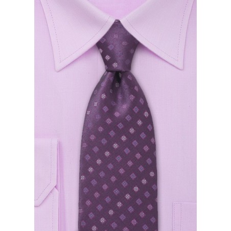 Violet Purple Designer Silk Tie