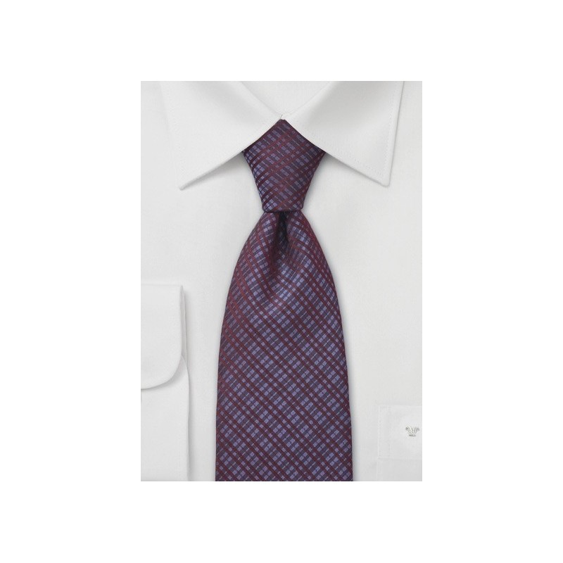 Checkered Tie in Purple