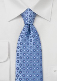 Light Blue and Pink Silk Tie