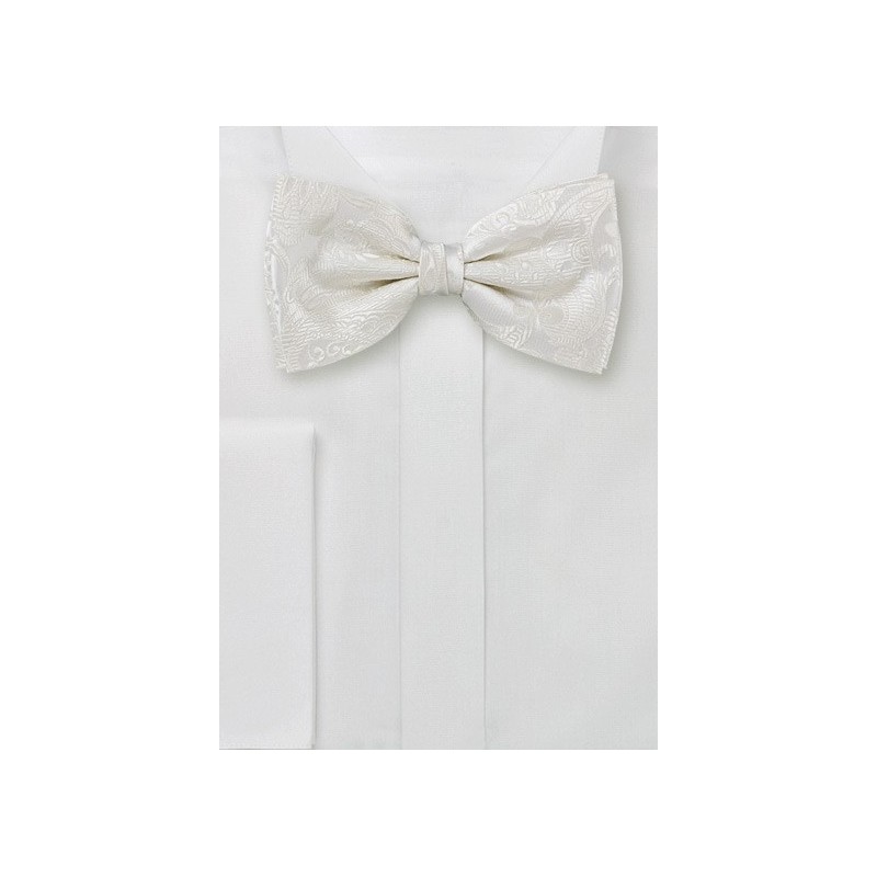 Ivory Patterned Bow Tie