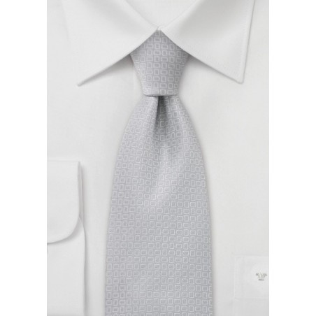 Platinum Silver Necktie