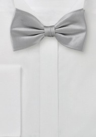 Silk Bow Tie in Festive Silver
